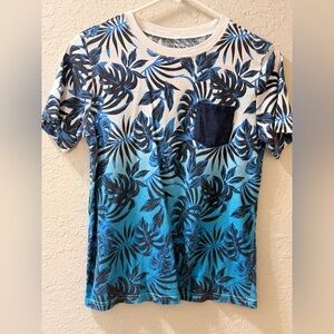 Arizona Jean Company Blue and White Tropical Tee